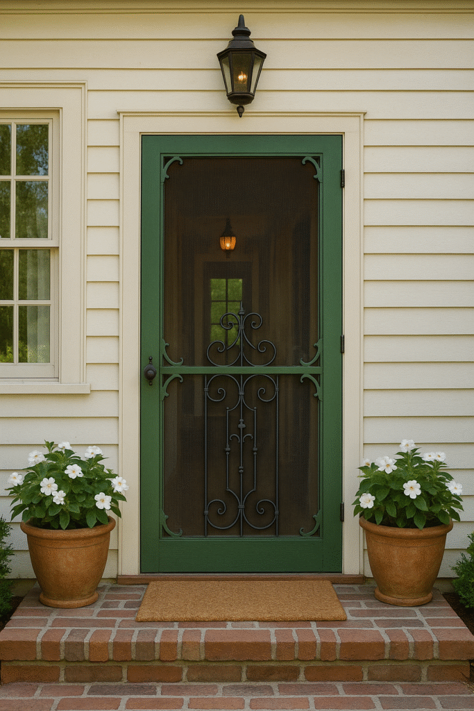 Door Ideas: Vintage Screen Doors with Grilles